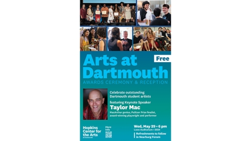 Arts at Dartmouth Awards Ceremony poster