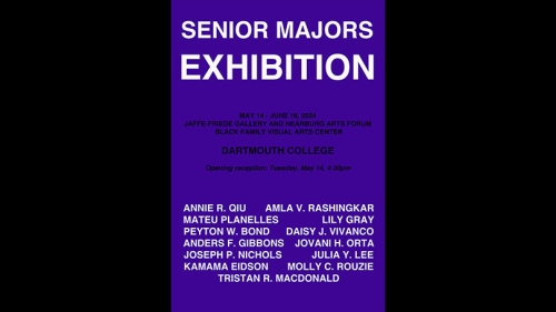 Senior Majors Exhibition Poster