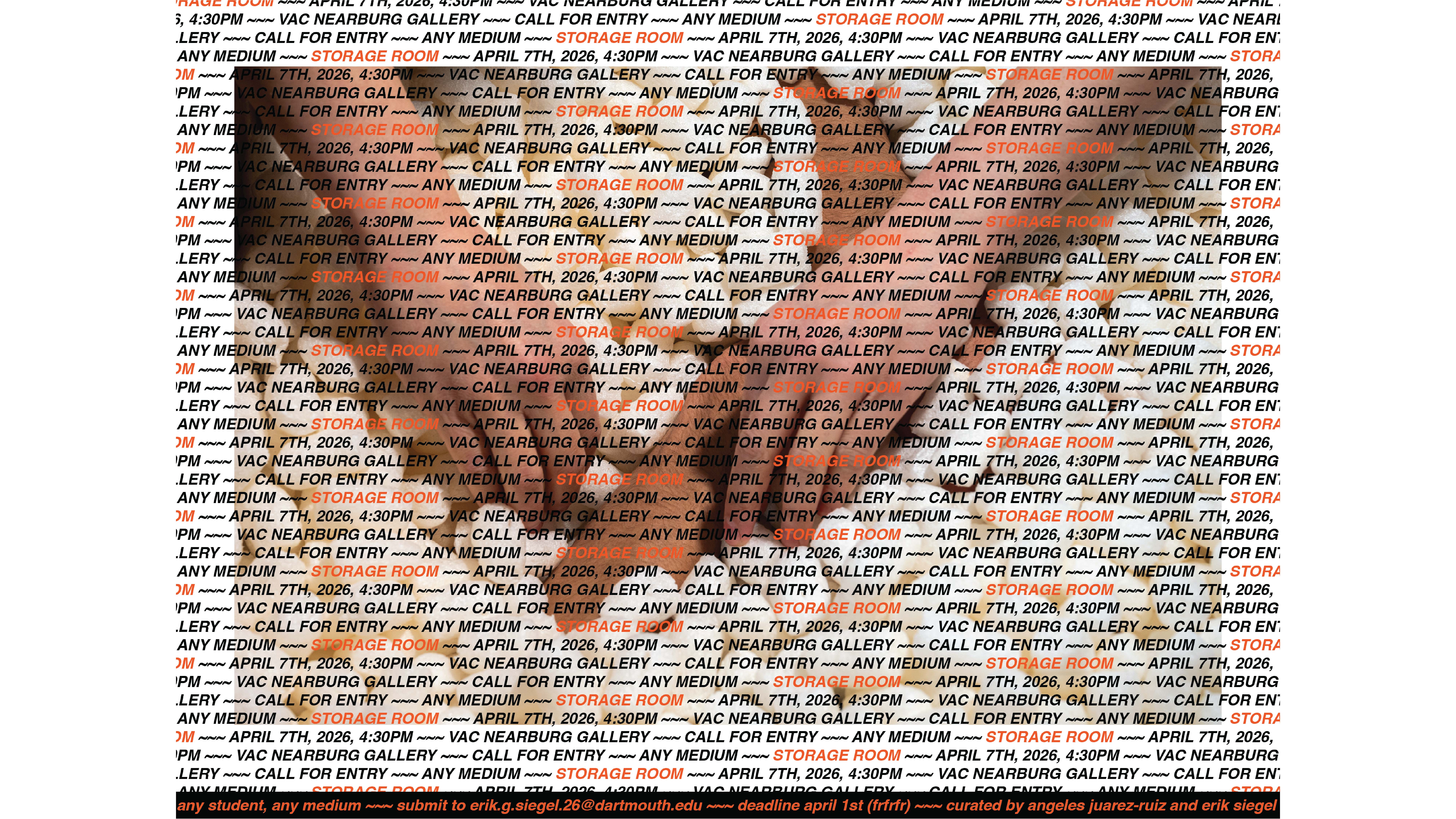 Body parts in packing peanuts with overlayed text