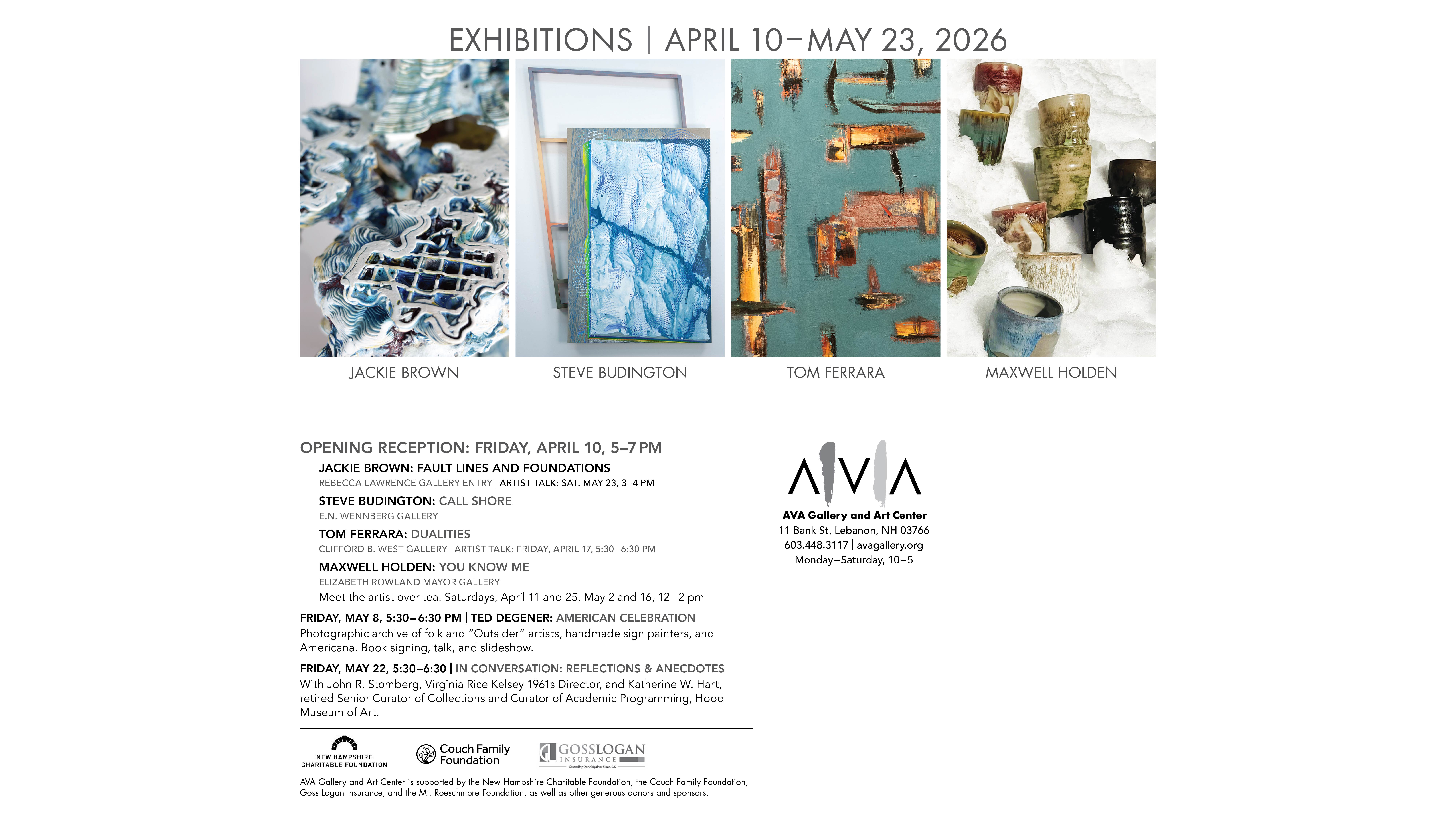 Poster for art show at AVA gallery